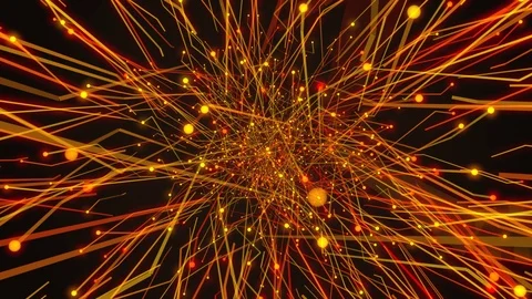 Colorful dots with lines. Seamless loop Stock Footage 103306430
