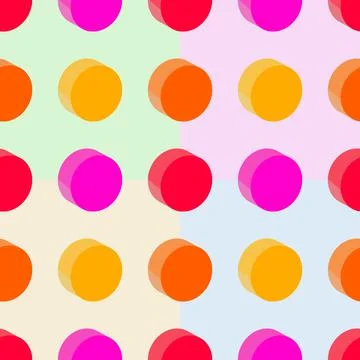 Colorful dots multicolored dots pattern circle seamless background Stock Illustration