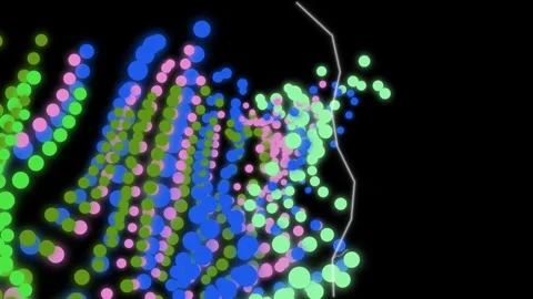 Colorful Dots Pattern on Black Background. Stock Footage 329484067