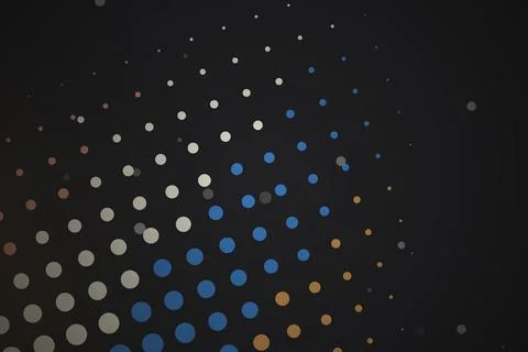 Colorful dots pattern on black background Stock Photos