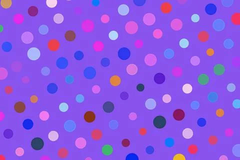 Colorful dots pattern on purple background for decoration Stock Photos