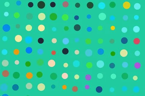 Colorful dots pattern on a teal background Stock Photos
