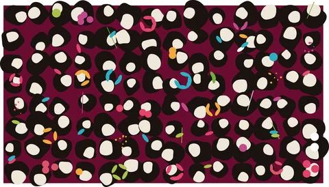 Colorful dots pattern on white background Illustrazione stock