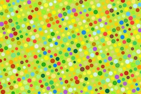 Colorful dots pattern on yellow background for design Stock Photos