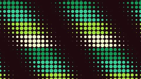 Colorful dotted abstract pattern with green and yellow shades Illustrazione stock