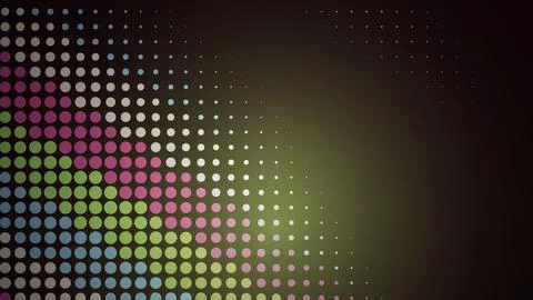 Colorful dotted light pattern on dark background Stock Illustration