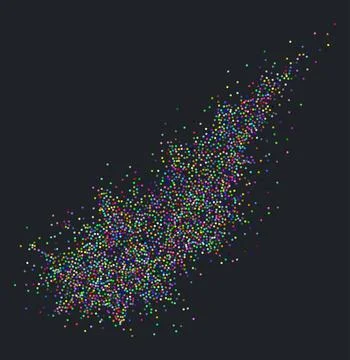 Colorful dotted particles flow Illustrazione stock