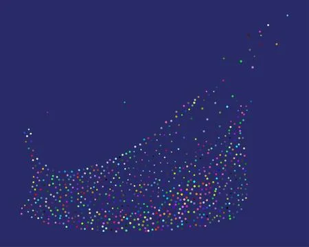 Colorful dotted particles flow 스톡 일러스트