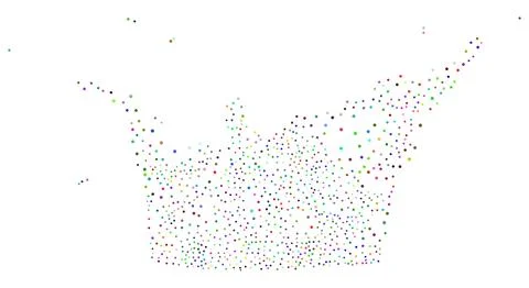 Colorful dotted particles flow 스톡 일러스트