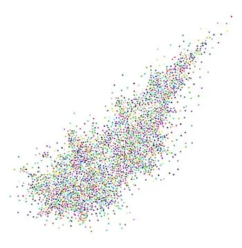 Colorful dotted particles flow 스톡 일러스트