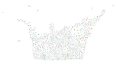 Colorful dotted particles flow Stockillustratie