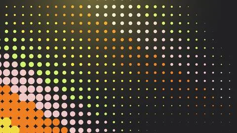 Colorful dotted pattern with bright spots on black background Stock Illustration