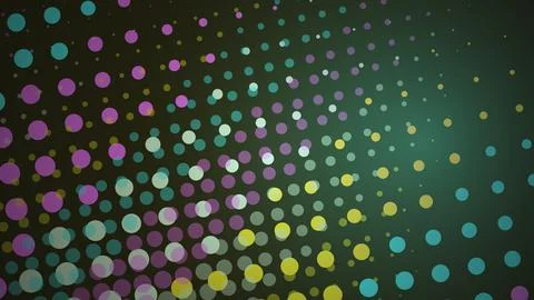 Colorful dotted pattern on dark background Stock Illustration