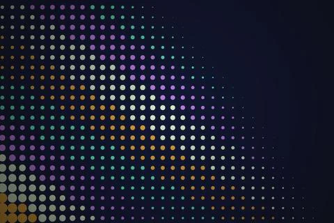 Colorful dotted pattern on dark background Stock Photos