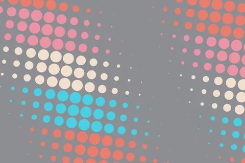 Colorful dotted pattern with pink blue and beige tones Stock Illustration
