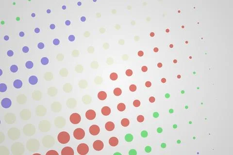 Colorful dotted pattern with rainbow gradient on white background Stock Photos