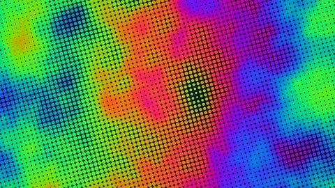 Colorful dotted pattern with vibrant hues and abstract Stock Footage 337950602