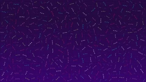 Colorful Dotted Patterns on Purple Grid Background with Abstract Design Stock Illustration
