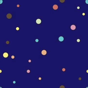 Colorful dotted seamless pattern. Polka Dot on dark blue background Background イラスト素材
