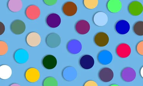 Colorful dotted seamless pattern. trendy polka dots. color circle. blue art Stock Illustration