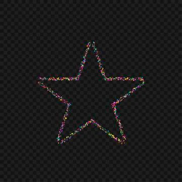 Colorful Dotted star shape Illustrazione stock