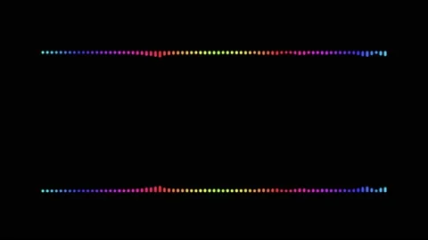 Colorful double audio wave spectrum abstract animation. Stock Footage 201701137