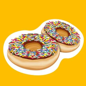 Colorful doughnuts Stock Illustration