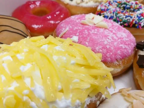 Colorful of doughnuts Foto stock