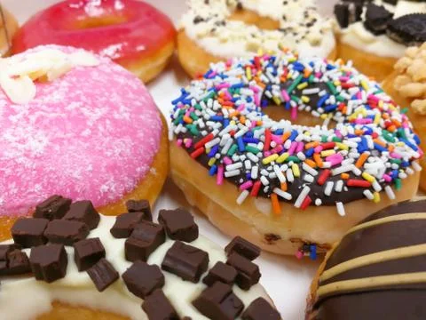 Colorful of doughnuts Foto stock