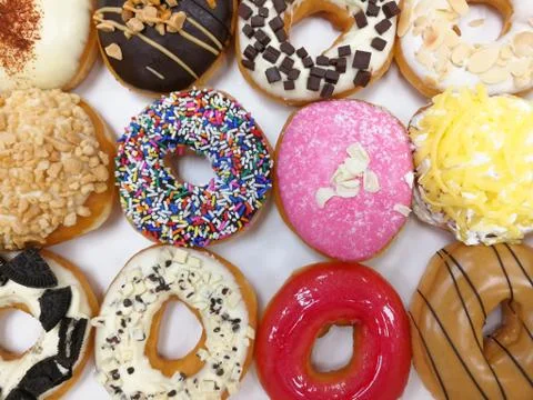 Colorful of doughnuts Stock Photos