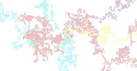 Colorful Dragon Curve created by Graphically Intelligent Image Generator with wh 스톡 일러스트