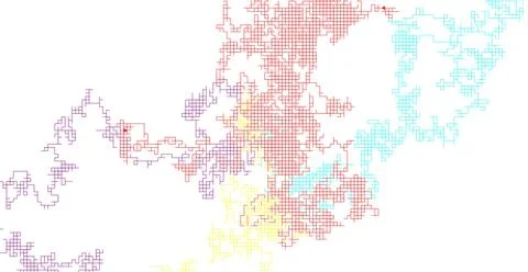Colorful Dragon Curve created by Graphically Intelligent Image Generator with wh 스톡 일러스트