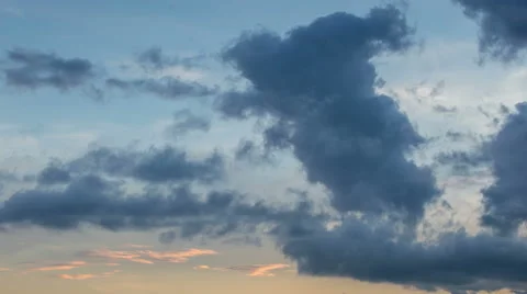 Colorful dramatic sky with cloud at sunset Stock Footage 56021110