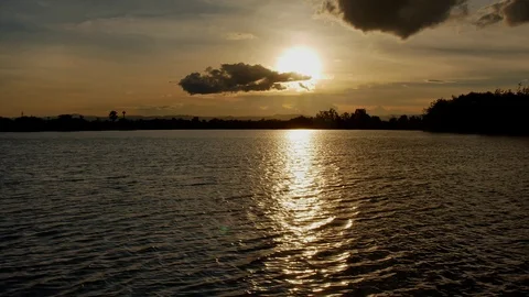 Colorful dramatic sky with cloud at sunset. Stock-Footage 94223897