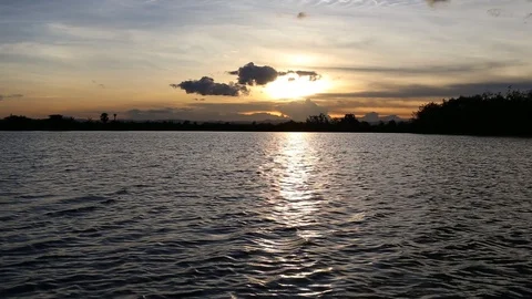 Colorful dramatic sky with cloud at sunset. Stock Footage 94223934