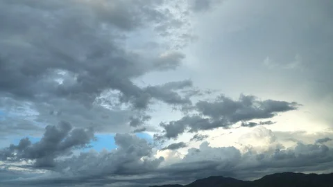 Colorful dramatic sky with cloud at sunset Stock Footage 125936250