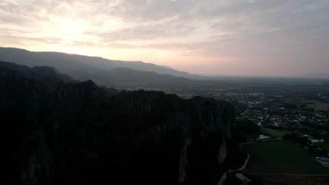Colorful dramatic sky with cloud at sunset. Stock Footage 236341094