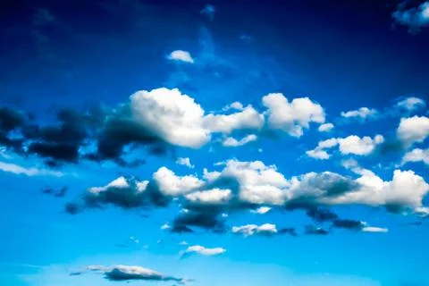 Colorful dramatic sky with cloud at sunset Stock Photos