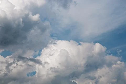 Colorful dramatic sky with cloud at sunset Stock Photos