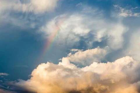 Colorful dramatic sky with cloud at sunset. 스톡 사진