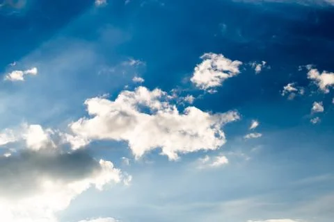 Colorful dramatic sky with cloud at sunset. Stock Photos