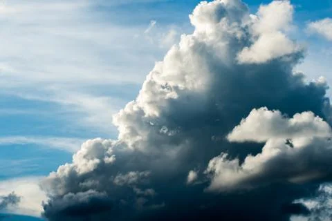 Colorful dramatic sky with cloud at sunset. Stock Photos