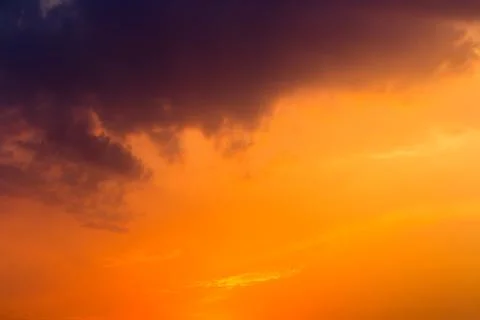 Colorful dramatic sky with cloud at sunset. 스톡 사진