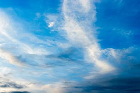Colorful dramatic sky with cloud at sunset. 스톡 사진
