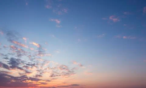 Colorful dramatic sky with cloud at sunset 写真素材