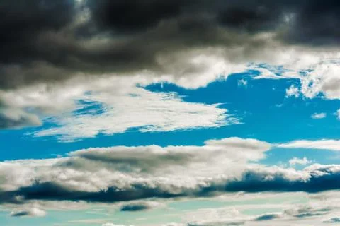Colorful dramatic sky with cloud at sunset 写真素材