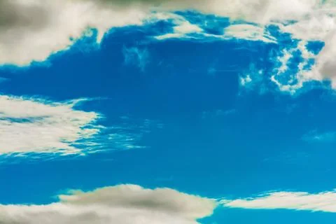 Colorful dramatic sky with cloud at sunset Stock Photos