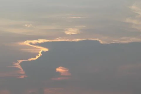 Colorful dramatic sky with cloud before sunset. 写真素材