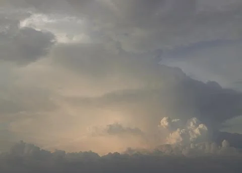 Colorful dramatic sky with cloud before sunset. Amazing clouds like a heave.. 写真素材