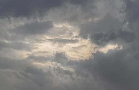 Colorful dramatic sky with cloud at sunset. Stock Photos